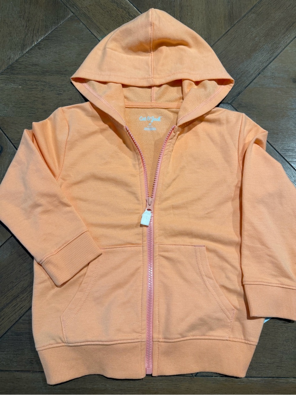 Cat & Jack Peach Zip-Up Hoodie for Kids size 4